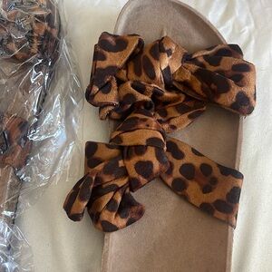 Animal print sandals